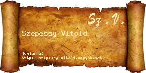 Szepessy Vitold névjegykártya